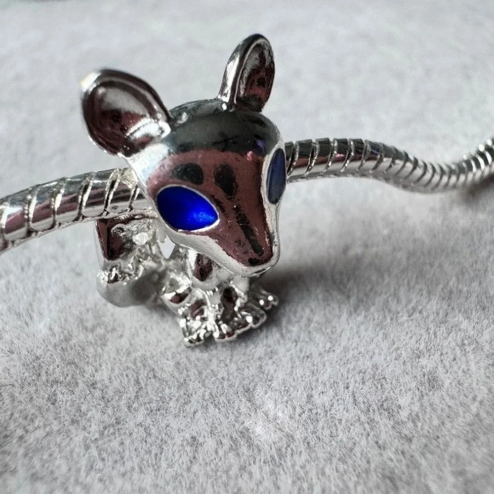 Blue Eye Fox‎ Charm fits PANDORA